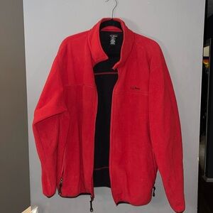 LL Bean high pike men’s fleece full zip jacket zip jacket.